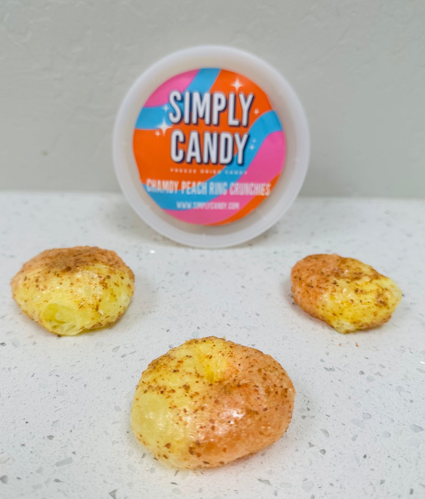 Chamoy Freeze Dried Peach Ring Crunchies