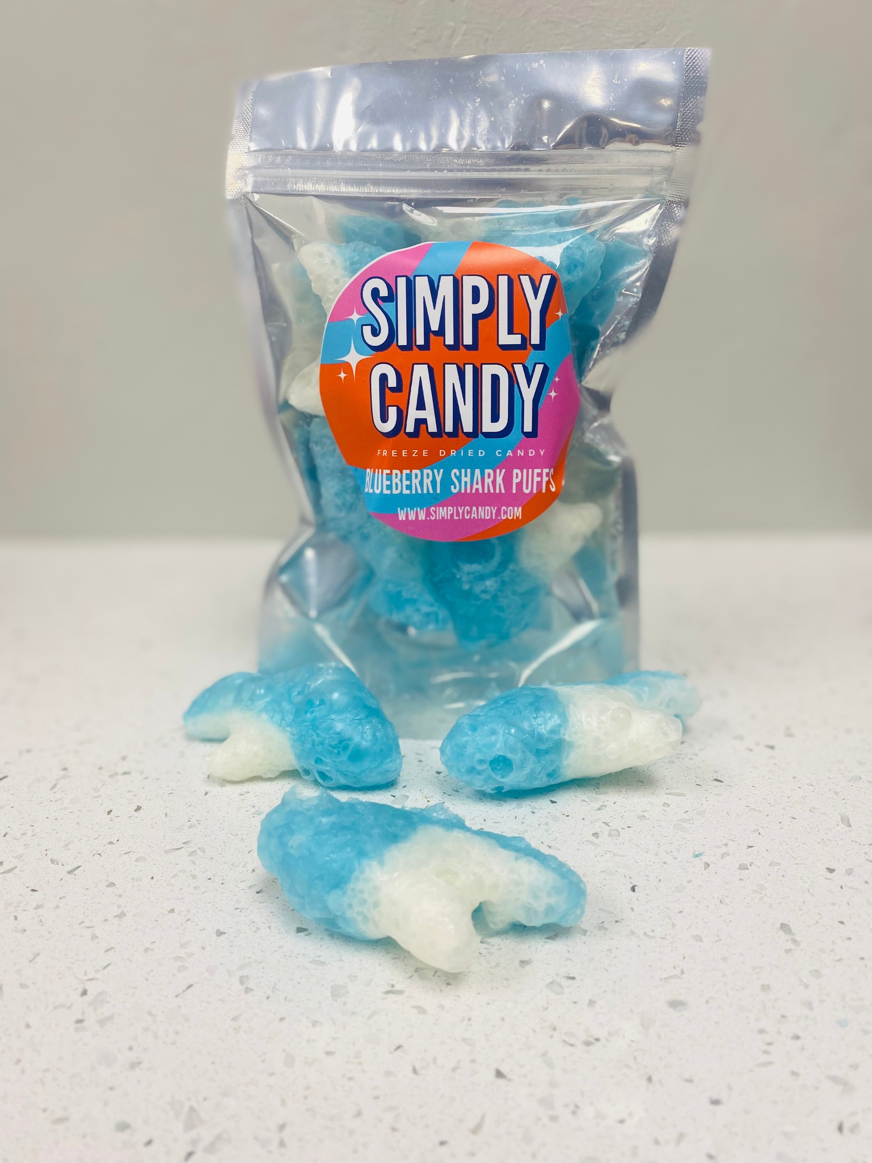 Freeze Dried Blueberry Shark Puffs – Simply Candy